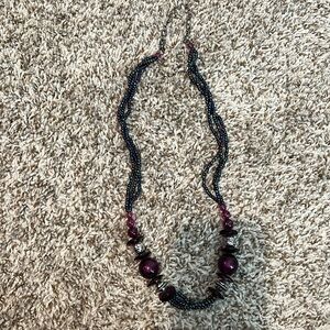 Purple Multiple color beaded necklace